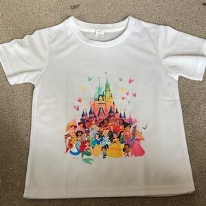 Kids White Princess Castle T-Shirt